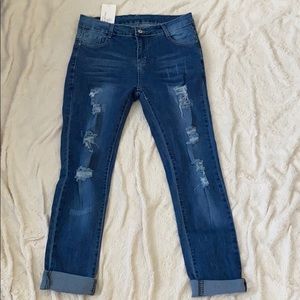 Slim destructed Jeans